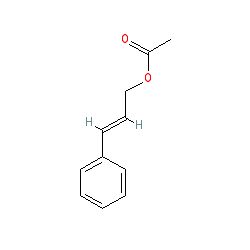 Strukturformel von E-Zimtsäureacetat