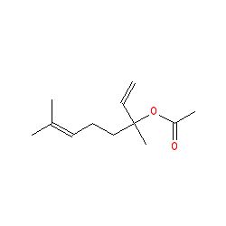 Strukturformel von Linalylacetat