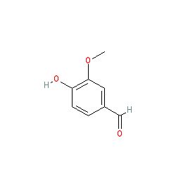 Strukturformel von Vanillin